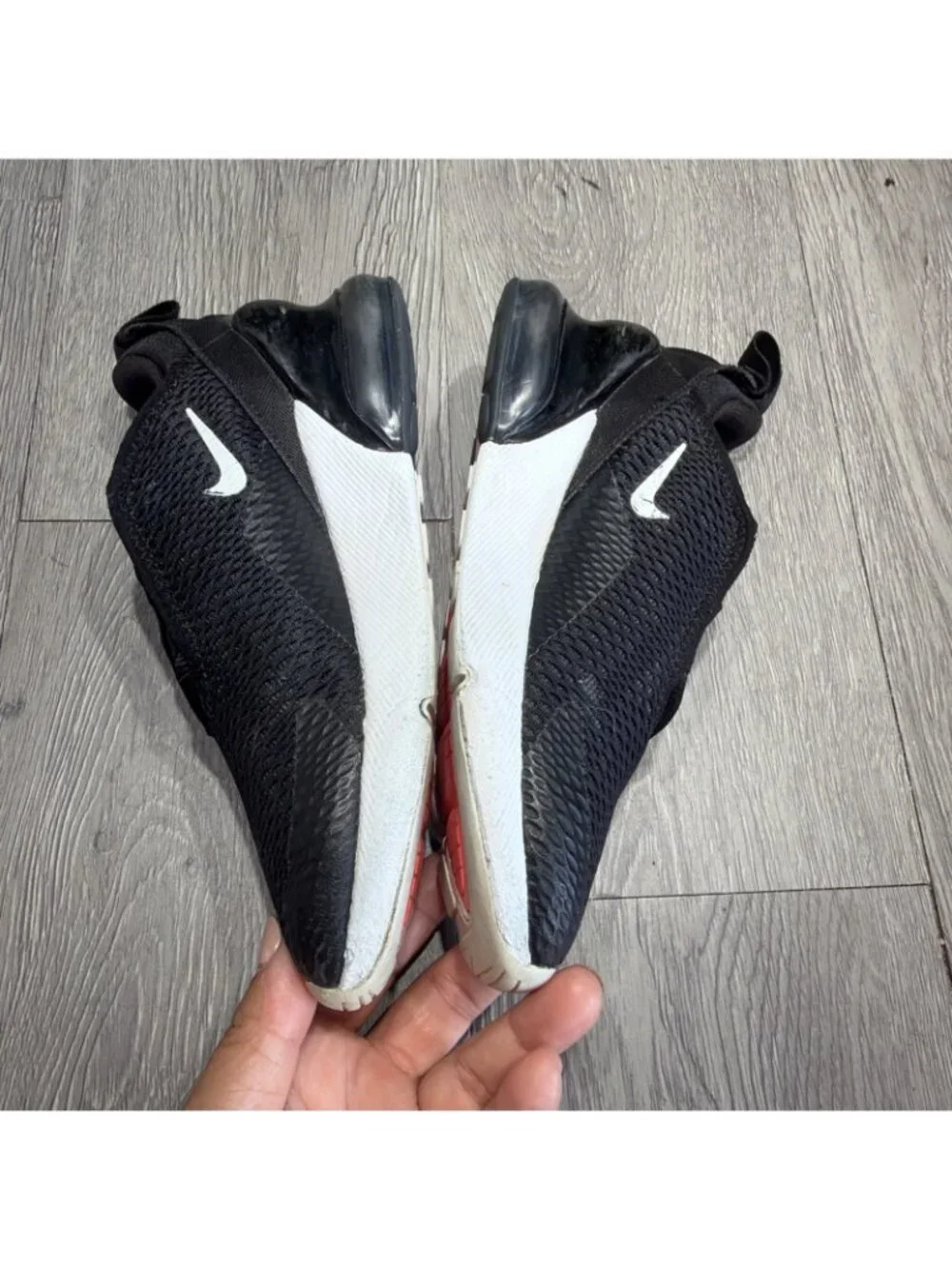 Nike Air Max 270 Shoes Boys 1 Youth Black Athletic Running Training AO2372 001